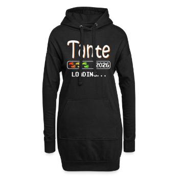 Werdende Tante 2026 loading ich werde Tante - Hoodie-Kleid - Schwarz - Vorne