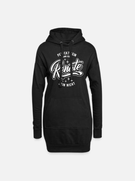 Vorname Renate - Namenstag - Geschenk - Hoodie-Kleid - Schwarz