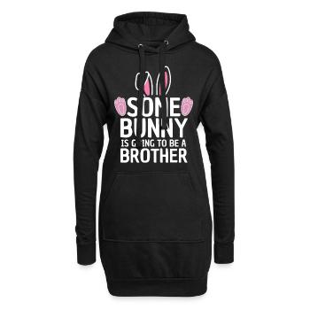 Lustiges Ostern Baby Geschwister Design - Hoodie-Kleid - Schwarz - Vorne