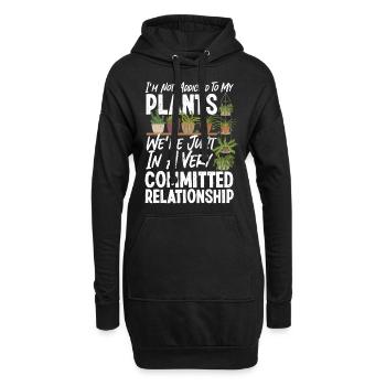 Amateur de plantes jardinage Je ne suis pas - Sweat-shirt à capuche long Femme - noir - Devant