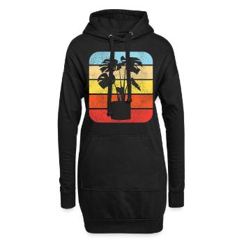 Amoureux des plantes jardinage rétro - Sweat-shirt à capuche long Femme - noir - Devant