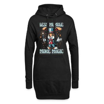 Orthophonie Moins de marmonnement Plus de pathologie magique - Sweat-shirt à capuche long Femme - noir - Devant