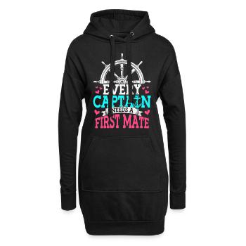 Chaque capitaine a besoin d’un bateau de premier secours - Sweat-shirt à capuche long Femme - noir - Devant