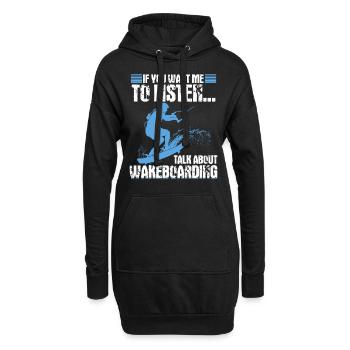 If you want me to listen... Talk about - Hoodie-Kleid - Schwarz - Vorne