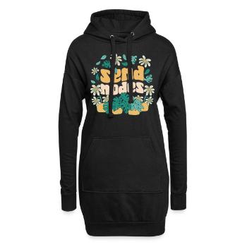 Plant Lover Gardening Pun Send - Hoodie-Kleid - Schwarz - Vorne