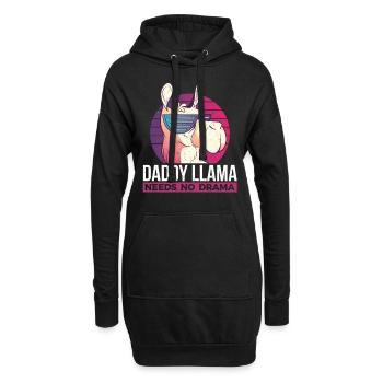 Daddy Llama n’a pas besoin de drame - Funny Llama Dad - Sweat-shirt à capuche long Femme - noir - Devant