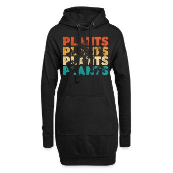 Amoureux des plantes jardinage rétro - Sweat-shirt à capuche long Femme - noir - Devant