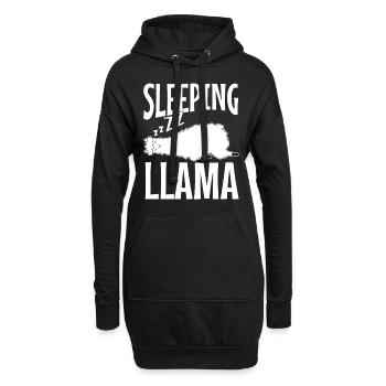 Llama Cute Llama Alpaca Sleeping Llama - Hoodie-Kleid - Schwarz - Vorne