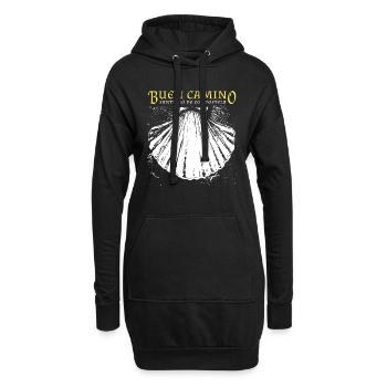 Buen Camino, Jakobsmuschel, Santiago de Compostela - Hoodie-Kleid - Schwarz - Vorne