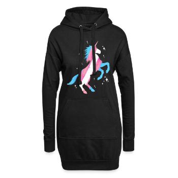 Transgender Trans LGBT Pride - Hoodie-Kleid - Schwarz - Vorne