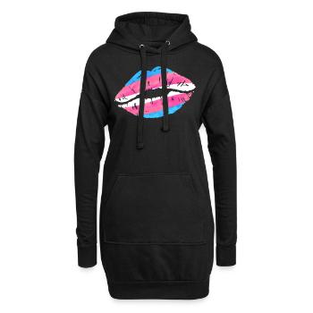 Transgender Trans LGBT Pride - Hoodie-Kleid - Schwarz - Vorne