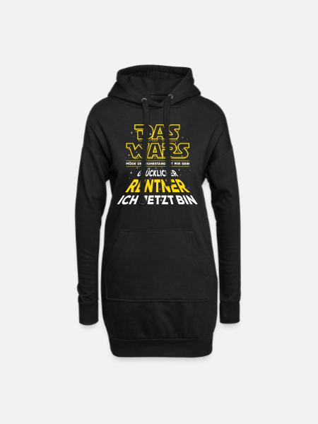 Das Wars - Rente - Glücklicher Rentner - Spruch - Hoodie-Kleid - Schwarz