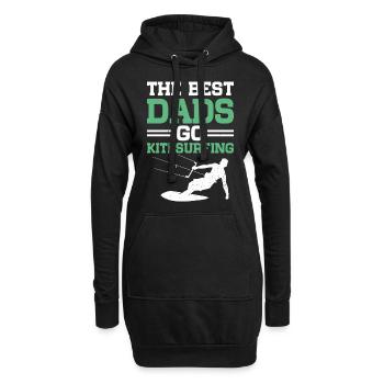 Kitesurfer - The best dads go Kitesurfing - Hoodie-Kleid - Schwarz - Vorne