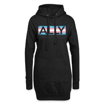 Transgender Trans LGBT Pride - Hoodie-Kleid - Schwarz - Vorne