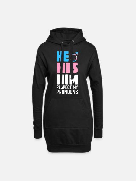 Transgender Trans LGBT Pride - Hoodie-Kleid - Schwarz