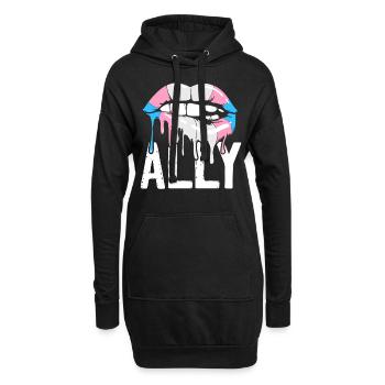 Transgender Trans LGBT Pride - Hoodie-Kleid - Schwarz - Vorne