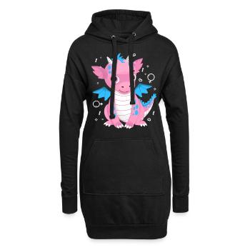 Transgender Trans LGBT Pride - Hoodie-Kleid - Schwarz - Vorne