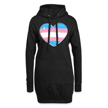 Transgender Trans LGBT Pride - Hoodie-Kleid - Schwarz - Vorne