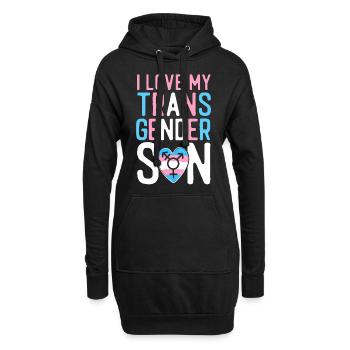 Transgender Trans LGBT Pride - Hoodie-Kleid - Schwarz - Vorne