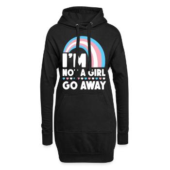 Transgender Trans LGBT Pride - Hoodie-Kleid - Schwarz - Vorne