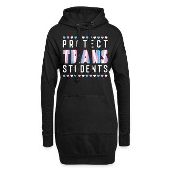 Fierté LGBT transgenre - Sweat-shirt à capuche long Femme - noir - Devant