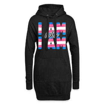 Transgender Trans LGBT Pride - Hoodie-Kleid - Schwarz - Vorne