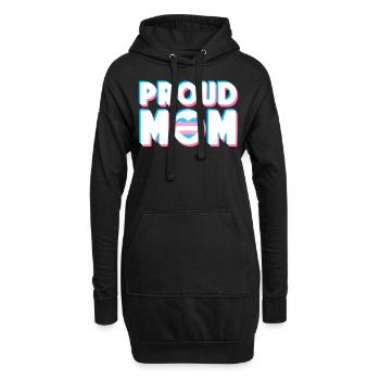 Fierté LGBT transgenre - Sweat-shirt à capuche long Femme - noir - Devant