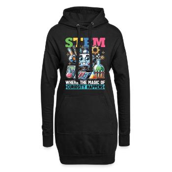 Enseignant STEM Où La magie de l’éducateur - Sweat-shirt à capuche long Femme - noir - Devant