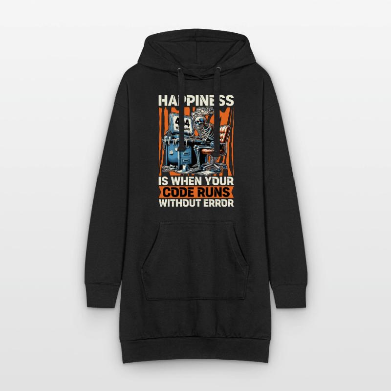 Coder Happiness Is When Your Code Runs Developer Hoodie-Kleid