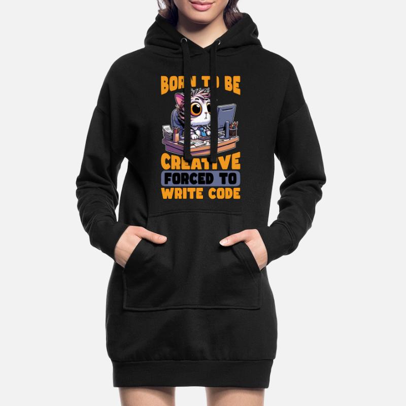 Coder Born To Be Creative Web Developer Coders Hoodie-Kleid