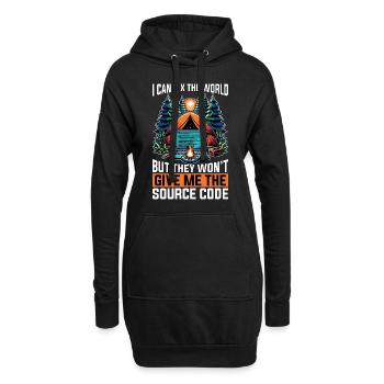 Coder I Can Fix The World Web Developer Coders - Hoodie-Kleid - Schwarz - Vorne