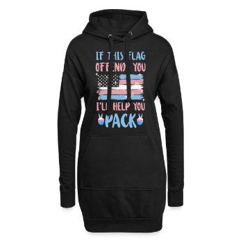Transgender Trans LGBT Pride - Hoodie-Kleid - Schwarz - Vorne