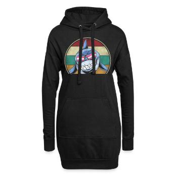 Fierté LGBT transgenre - Sweat-shirt à capuche long Femme - noir - Devant