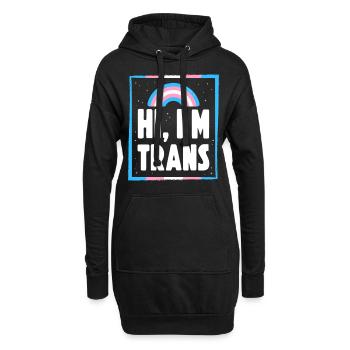 Transgender Trans LGBT Pride - Hoodie-Kleid - Schwarz - Vorne