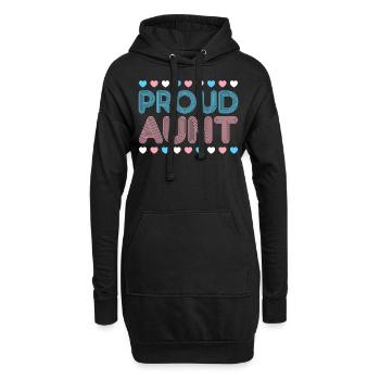 Transgender Trans LGBT Pride - Hoodie-Kleid - Schwarz - Vorne