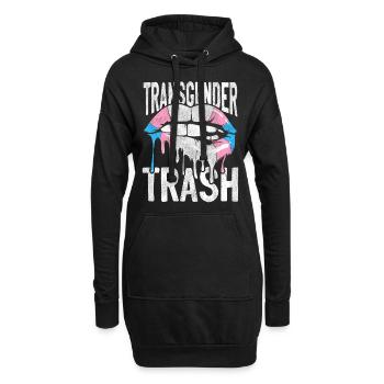 Transgender Trans LGBT Pride - Hoodie-Kleid - Schwarz - Vorne