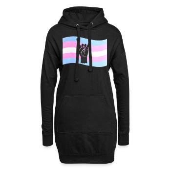 Transgender Trans LGBT Pride - Hoodie-Kleid - Schwarz - Vorne