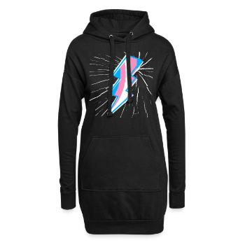 Transgender Trans LGBT Pride - Hoodie-Kleid - Schwarz - Vorne