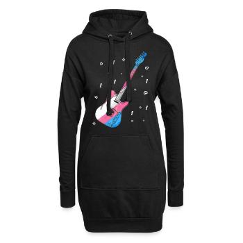 Fierté LGBT transgenre - Sweat-shirt à capuche long Femme - noir - Devant