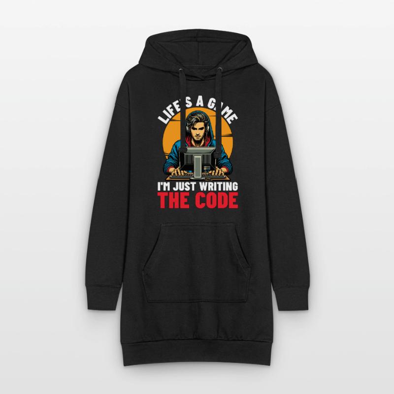 Coder Life’s A Game Je ne suis qu’un développeur Web Coders Sweat-shirt à capuche long Femme
