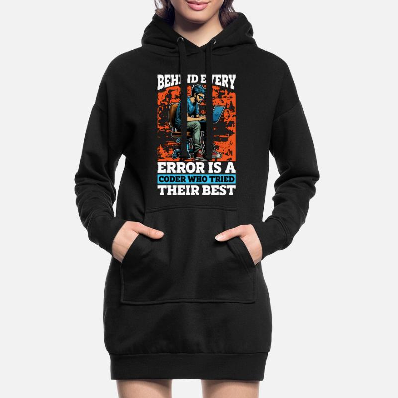 Coder Behind Every Error Is A Coder Web Developer Hoodie-Kleid