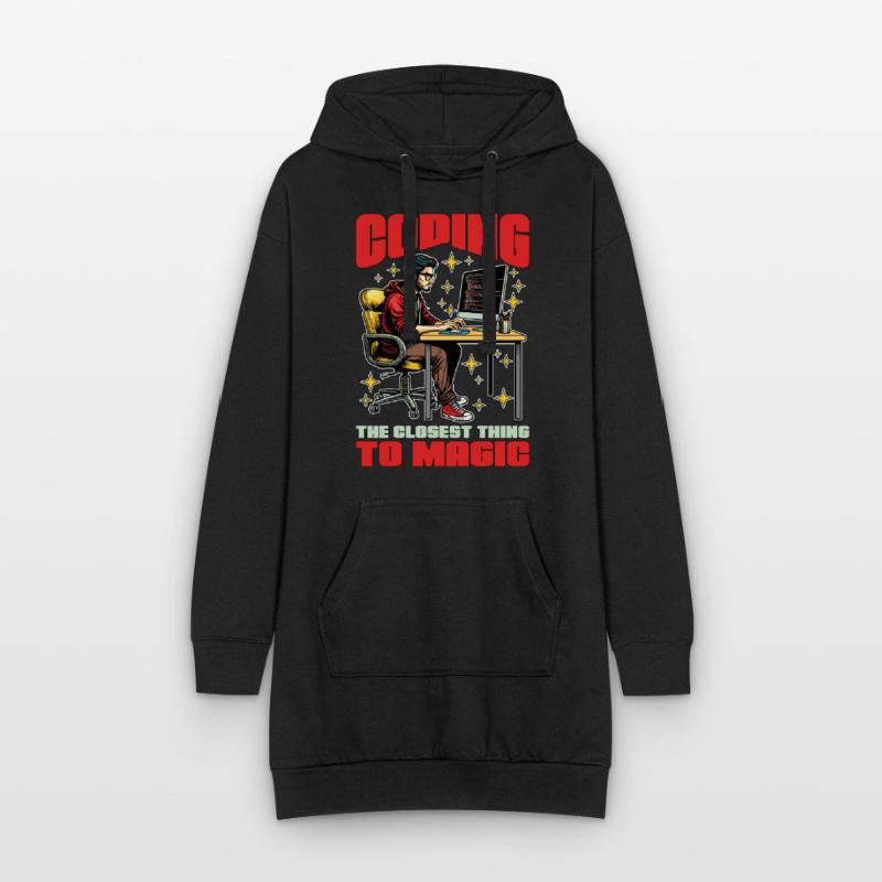 Coder Coding The Closest Thing To Magic Developer Hoodie-Kleid