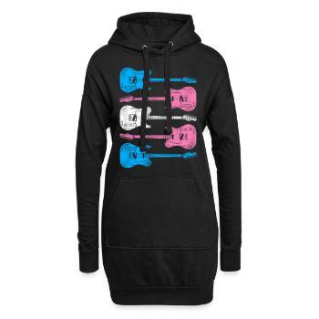 Fierté LGBT transgenre - Sweat-shirt à capuche long Femme - noir - Devant