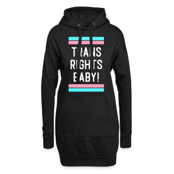Transgender Trans LGBT Pride - Hoodie-Kleid - Schwarz - Vorne