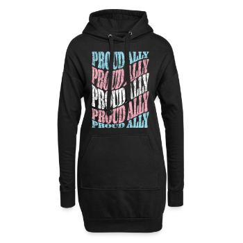 Transgender Trans LGBT Pride - Hoodie-Kleid - Schwarz - Vorne
