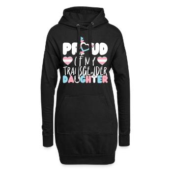 Transgender Trans LGBT Pride - Hoodie-Kleid - Schwarz - Vorne