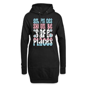 Transgender Trans LGBT Pride - Hoodie-Kleid - Schwarz - Vorne