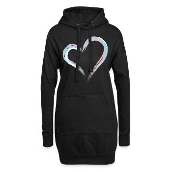 Fierté LGBT transgenre - Sweat-shirt à capuche long Femme - noir - Devant