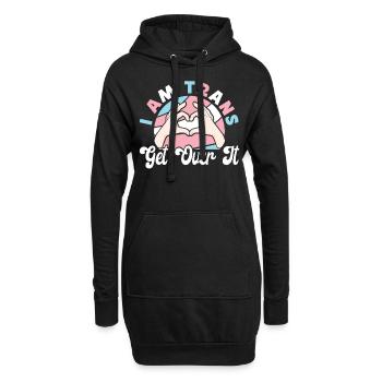 Transgender Trans LGBT Pride - Hoodie-Kleid - Schwarz - Vorne