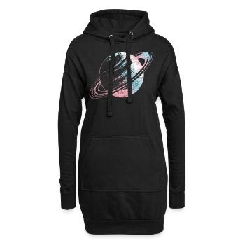 Fierté LGBT transgenre - Sweat-shirt à capuche long Femme - noir - Devant